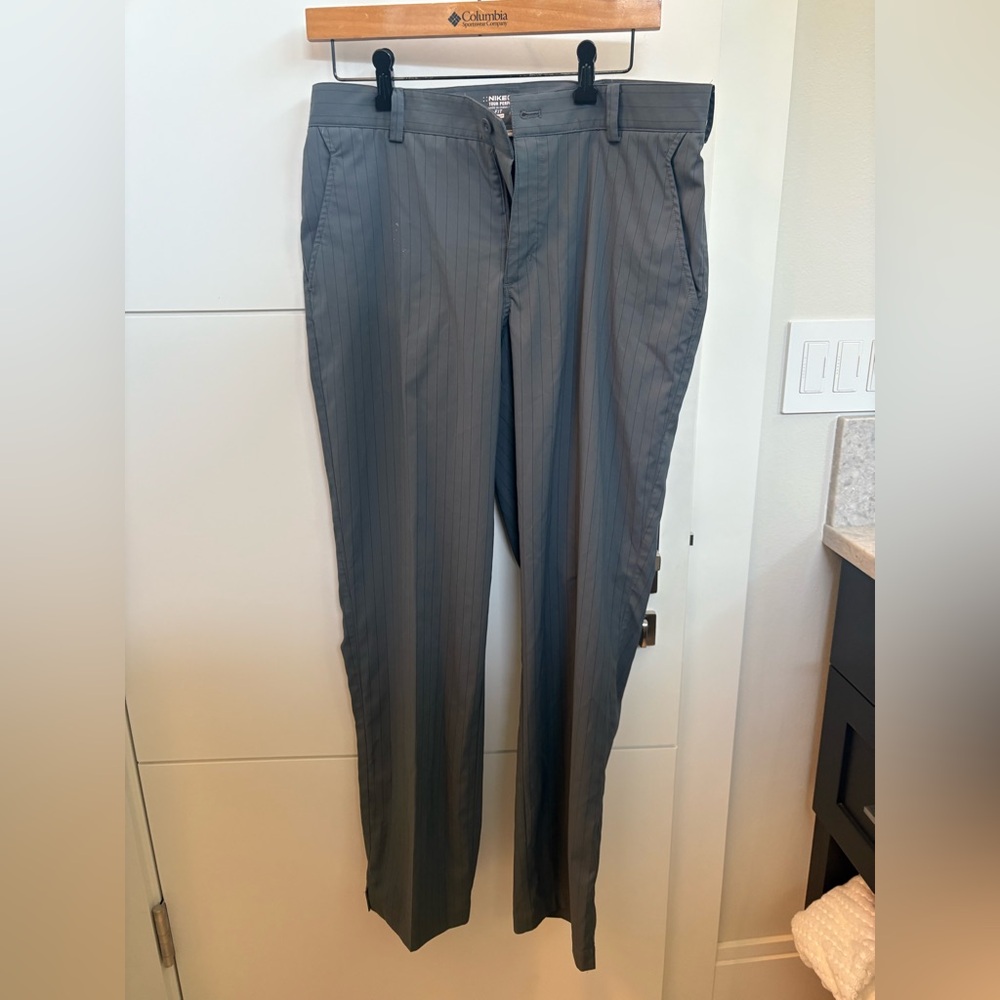 nike golf Men's Gray Pinstripe Pants